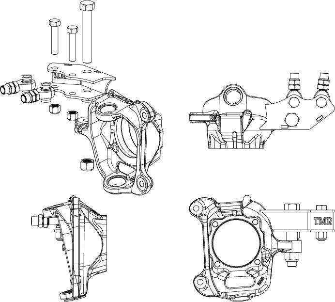 09-16 Dana 60 Weld On High Steer Arms - Ford Super Duty