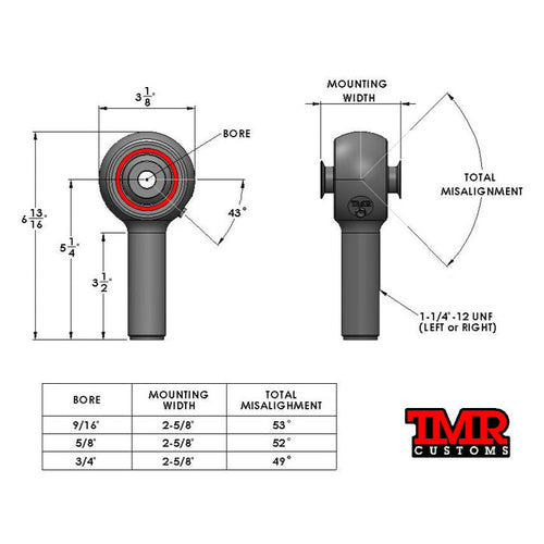 1-1/4" Forged Lifetime Heims (POLY RACE)