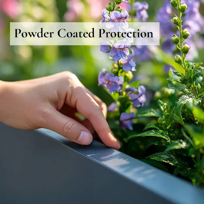 100cm Zinc Galvanised Matte Grey Trough Planter