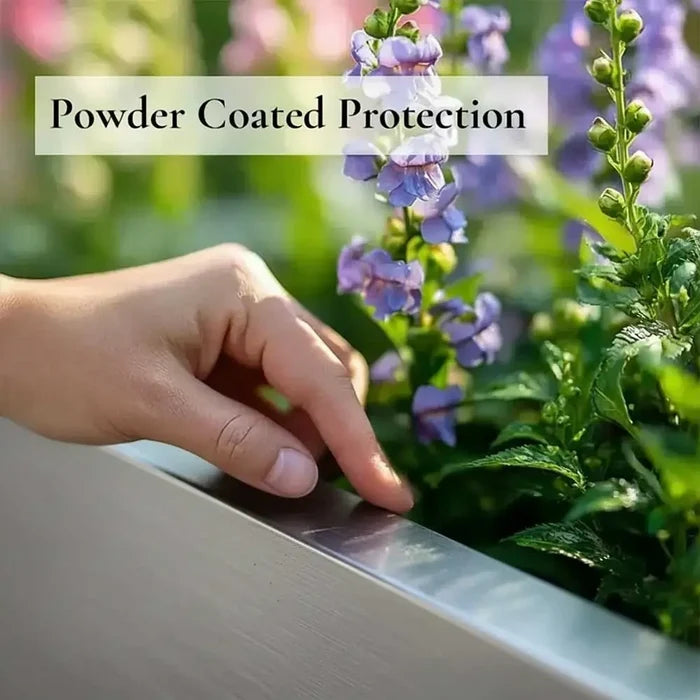 100cm Zinc Metal Galvanised Silver Trough Planter