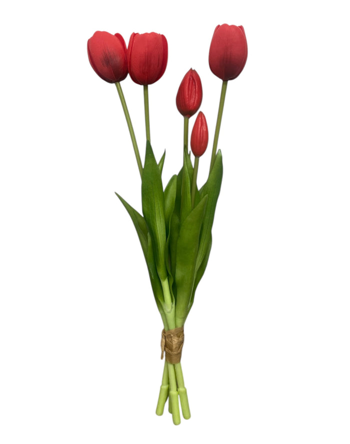 16'' Real Touch Tulip Bush ( RXY1001-#2 Red )