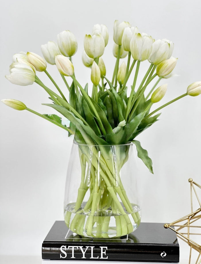 16'' Real Touch Tulip Bush ( RXY1001-#5 Cream )
