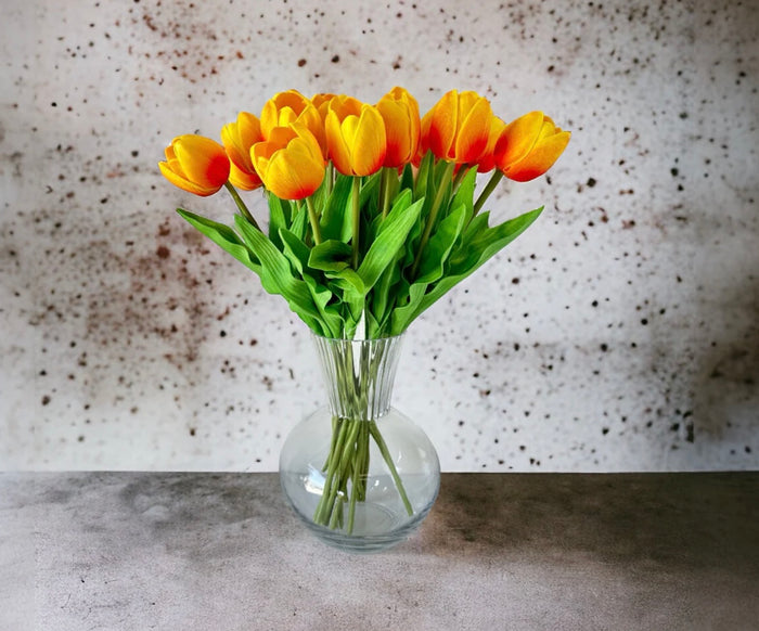 16'' Real Touch Tulip Bush ( RXY1001-#9 Orange )