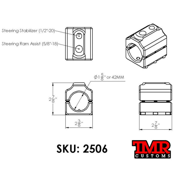 1.625" (42mm) Steering Clamp