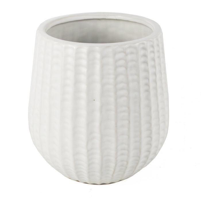 16cm White Ceramic Planter