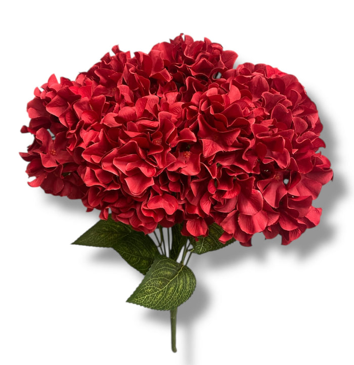 19" Artificial Hydrangea Bush ( SPH-7 Burgundy )