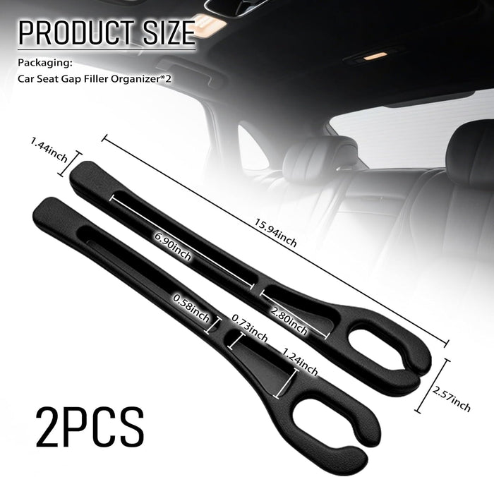 Stop Losing Items Between the Seats – 2-Pack Soft Car Seat Gap Filler Organizer with Storage Slots