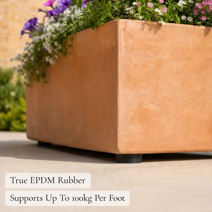 20 Invisible Rubber Pot Feet with Non-Slip Surface Grip & Adhesive Pads - 4.8cm Diameter 1.4cm Tall