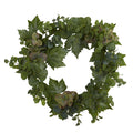 24” Grape Leaf and Eucalyptus Artificial Wreath