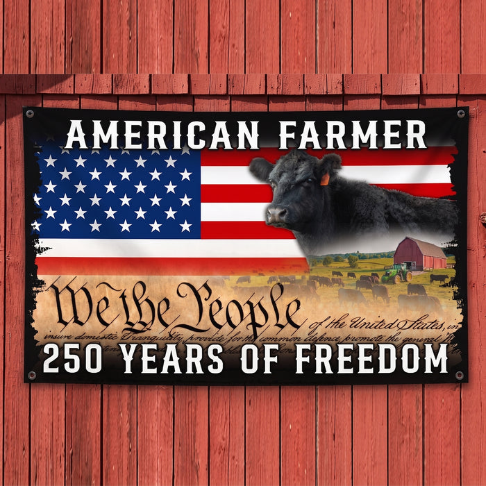 American farmer 250 Years of Freedom Flag - myfunfarm
