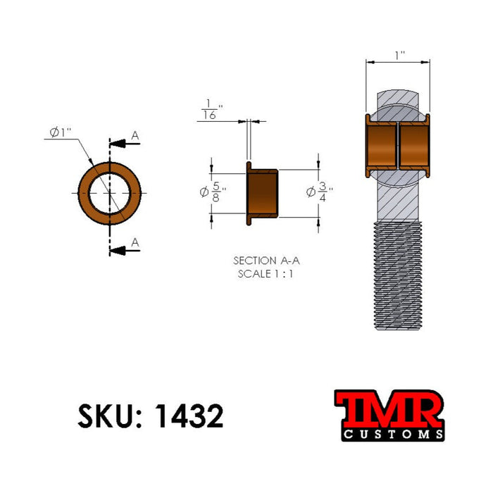 3/4" to 5/8" Step Down Spacer