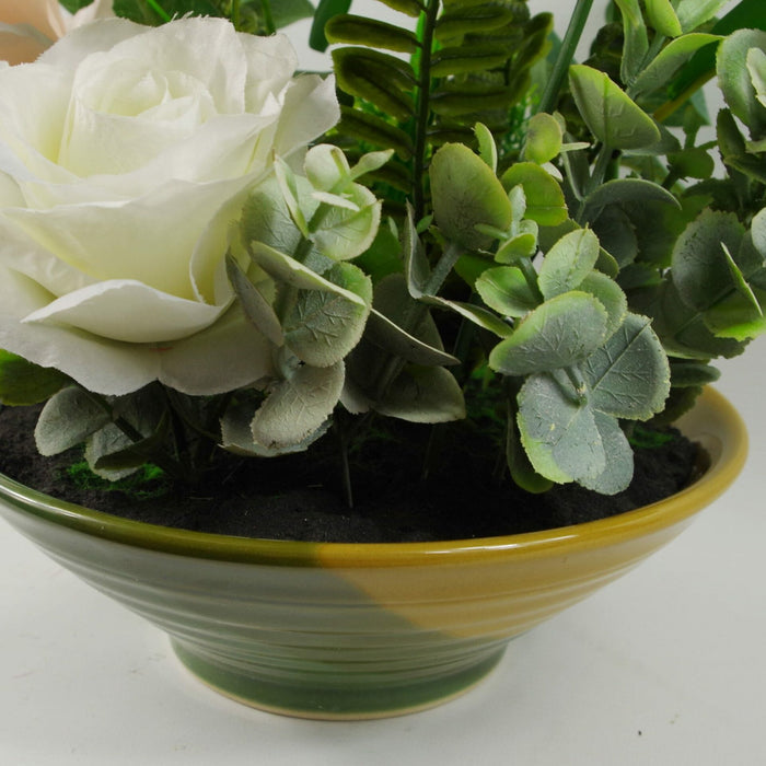35cm Mixed Artificial Rose Bush Display
