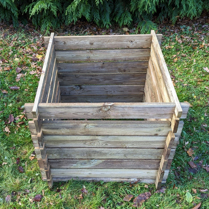 Premium Square Compost Bin Composter made from pine wood