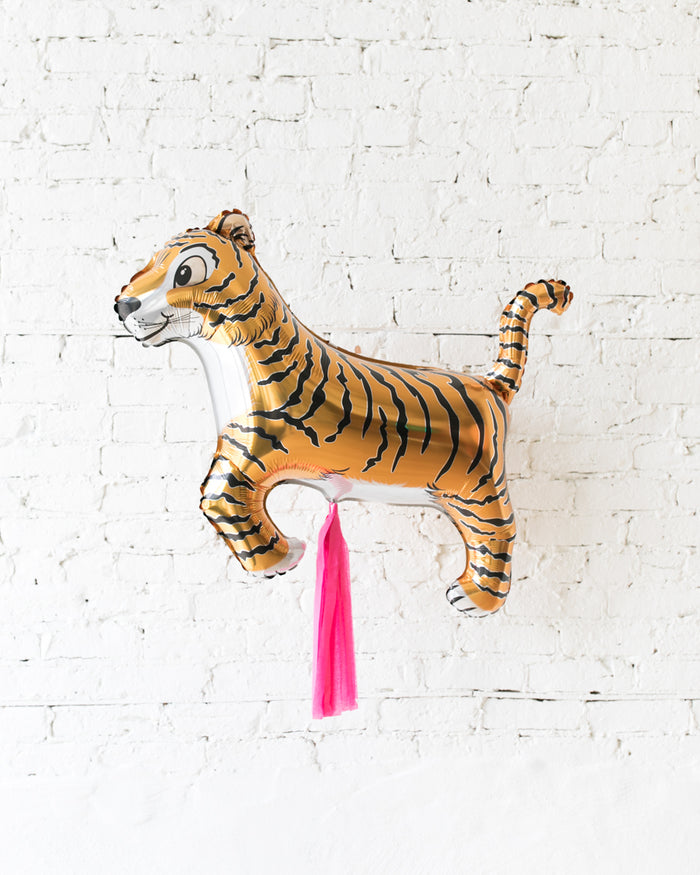 41in Tiger Foil Balloon and Bright Pink Skirt