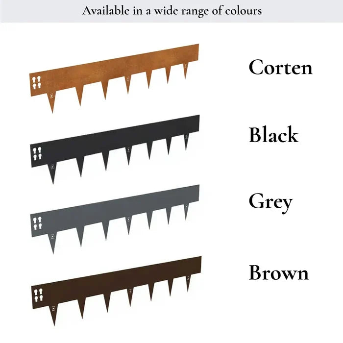 5m Powder Coated Metal Lawn Edging Set (5pcs/Set)