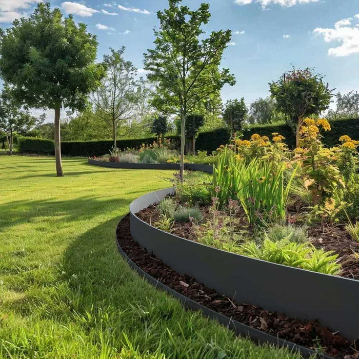 5m Powder Coated Metal Lawn Edging Set (5pcs/Set)