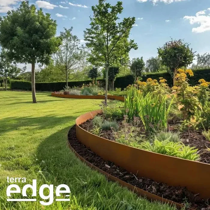 5m Powder Coated Metal Lawn Edging Set (5pcs/Set)