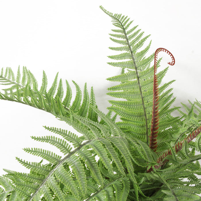 6 x 60cm Artificial Bushy Dixie Wood Fern Light Green Plant