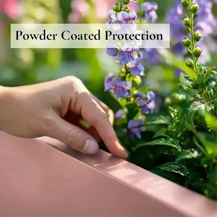 75cm Long Zinc Galvanised Rose Gold 90cm Tall Trough Planter