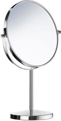 7x/1x Freestanding Makeup Mirror, Chrome - Beslagsboden