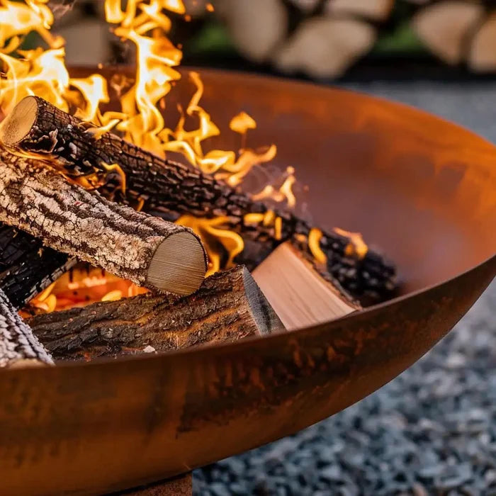 large firepits woven wood