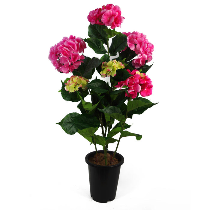 90cm Artificial Hydrangea Plant Pink with 200 Flowers