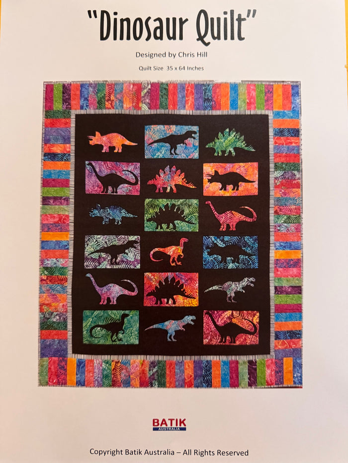 Dinosaur Applique Kit by Batik Australia   2 available