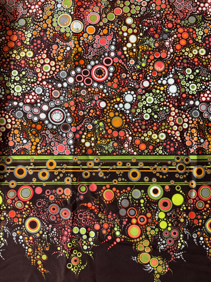 Robert Kaufman - Effervescence Border Print - Pinks, Browns and Greens