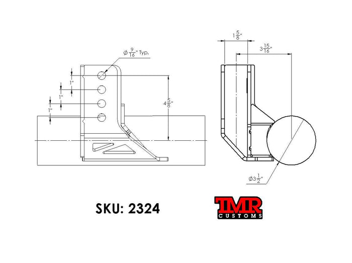 Adjustable Track Bar Bracket - Axle Mount