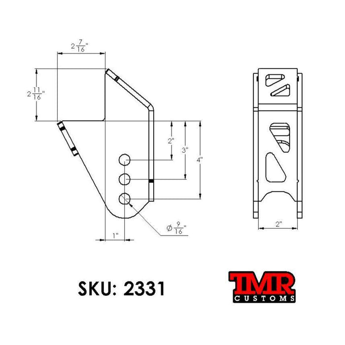 Adjustable Track Bar Bracket - Frame Mount