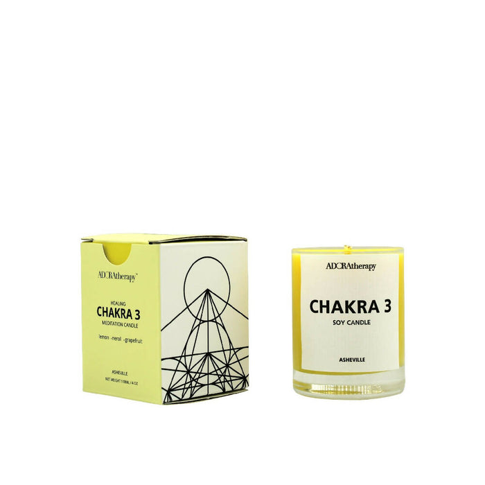 Adoratherapy Solar Plexus Chakra Meditation Candle