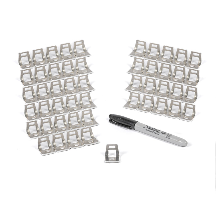 Aluminum Bolt On Zip Tie Tab/Cable Tie Tab - 50 Pack