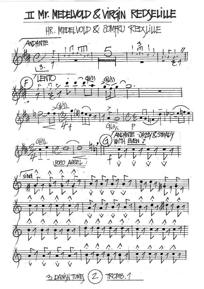Andresen - Three Danish Tunes - Trombone Quartet - Brass Music Online
