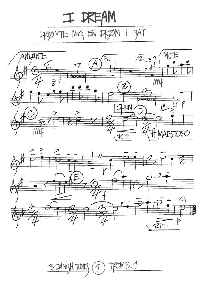 Andresen - Three Danish Tunes - Trombone Quartet - Brass Music Online