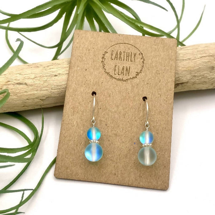 Aqua Aura Quartz Earrings