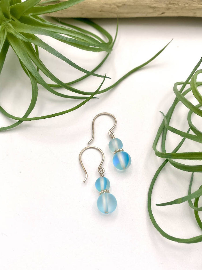 Aqua Aura Quartz Earrings