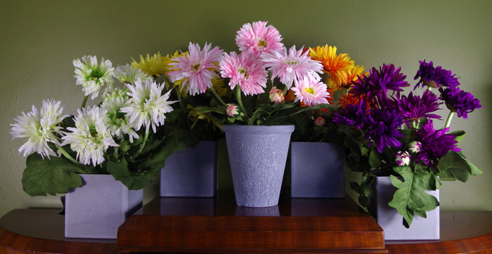 Artificial Potted Daisy Flowering Plant Orange