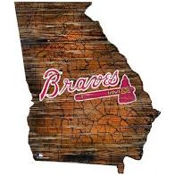 Atlanta Braves Distressed 24" x 24" State Wall Art"