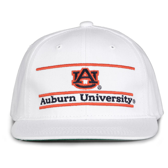 Auburn Retro Bar Snapback - White