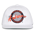 Auburn Retro Circle Snapback - White