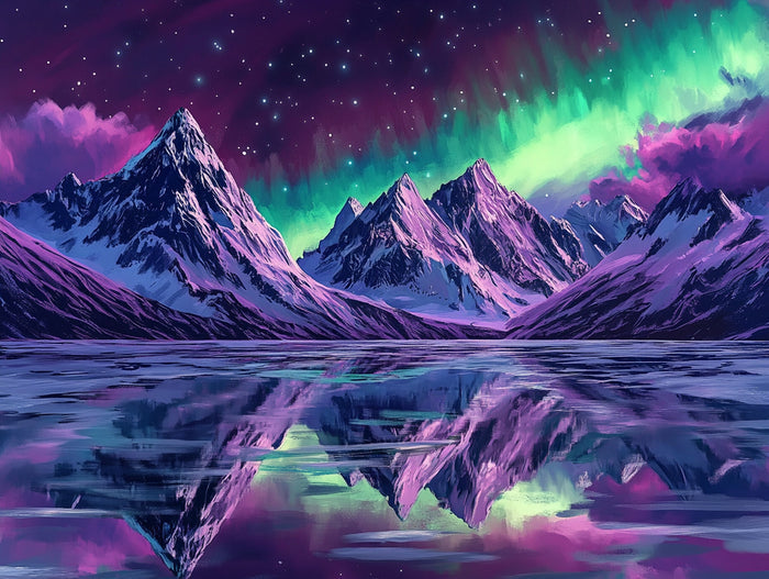 Aurora Carnival Above Crystal Peaks