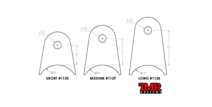 Axle Link Tabs - Short, Medium & Long
