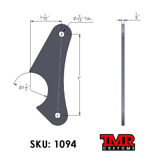 Axle Side Anti Wrap/Traction Bar/Radius Arm Bracket