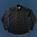 Ayrshires cattle icon pattern - Men's Casual Long Sleeve Shirt - myfunfarm