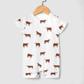 Baby romper Hereford cattle icon pattern
