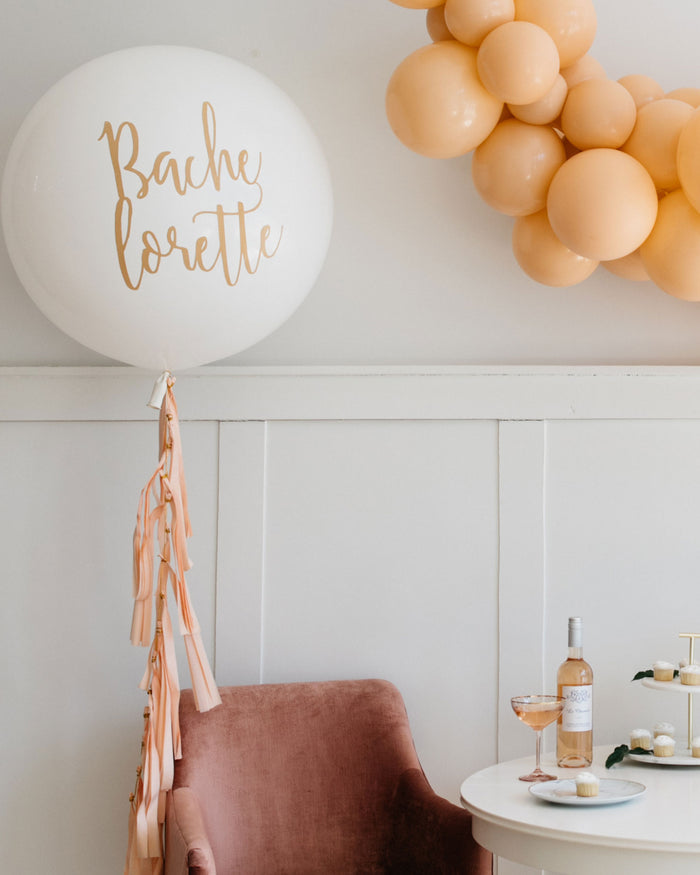 Bachelorette Giant Balloon and Blush Tassel