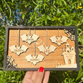 Bat Family Haunted House Sign