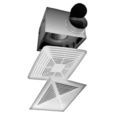 Bathroom Fan | Model: QCF-110ES (90CFM 1.5Sones 0.10S.P) Reversomatic