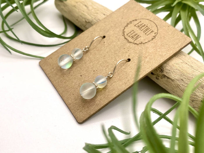 Blue Aura Quartz Earrings