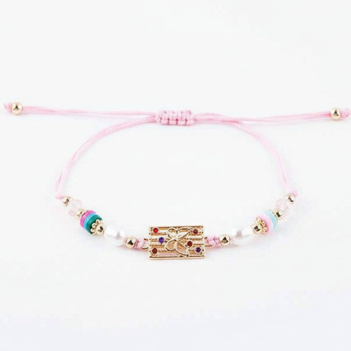 Boho Filigree Charm Bracelet Set (12-Pack) - Adjustable & Colorful